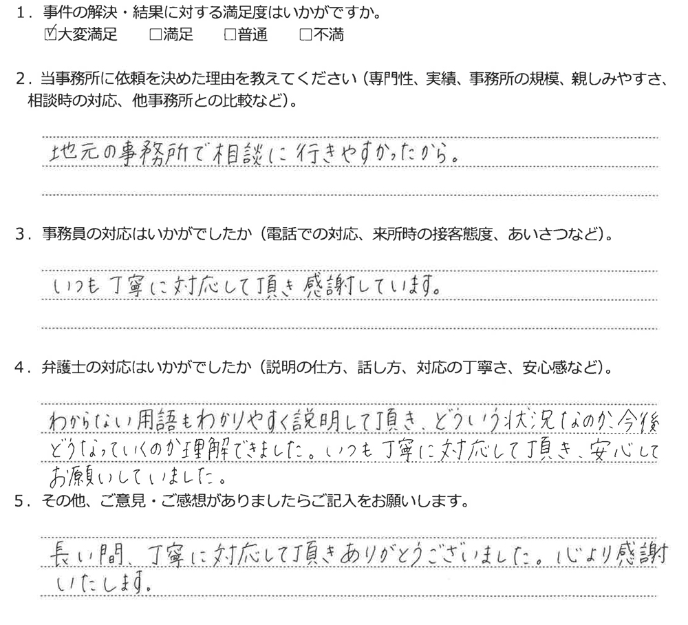 アンケート用紙